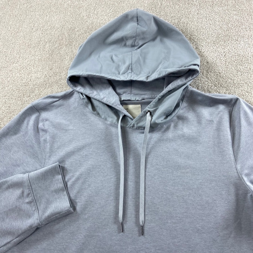 Vuori Performance Hoodie Mens Large Gray V264 Long Sleeve Stretch Pullover